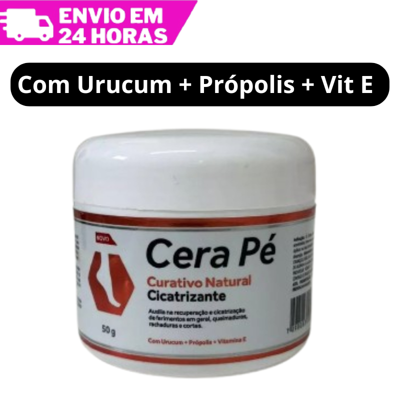 Cera Pé Creme Cicatrizante Curativo Natural Urucum 50g