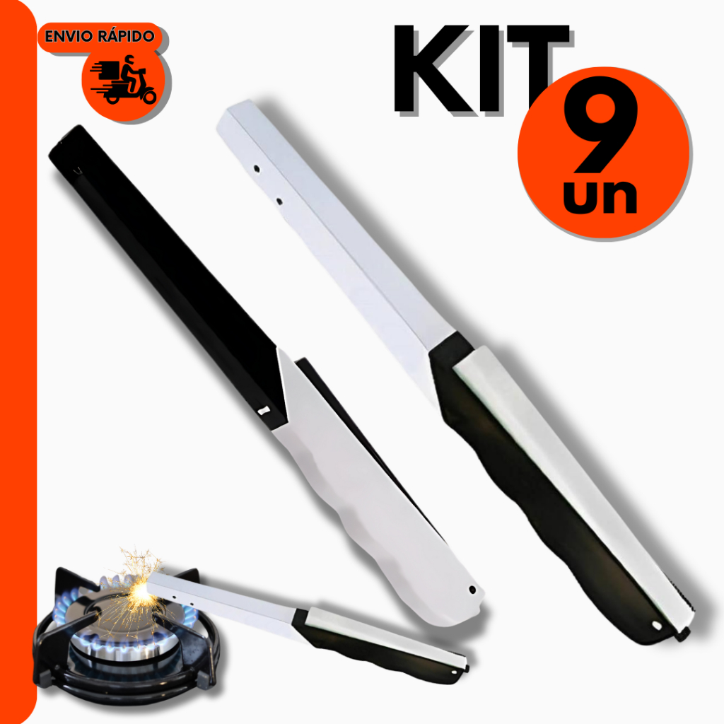 Kit 9 Peças  Acendedor de Fogão Multidisparo  para Cozinha Restaurante Linha Premium