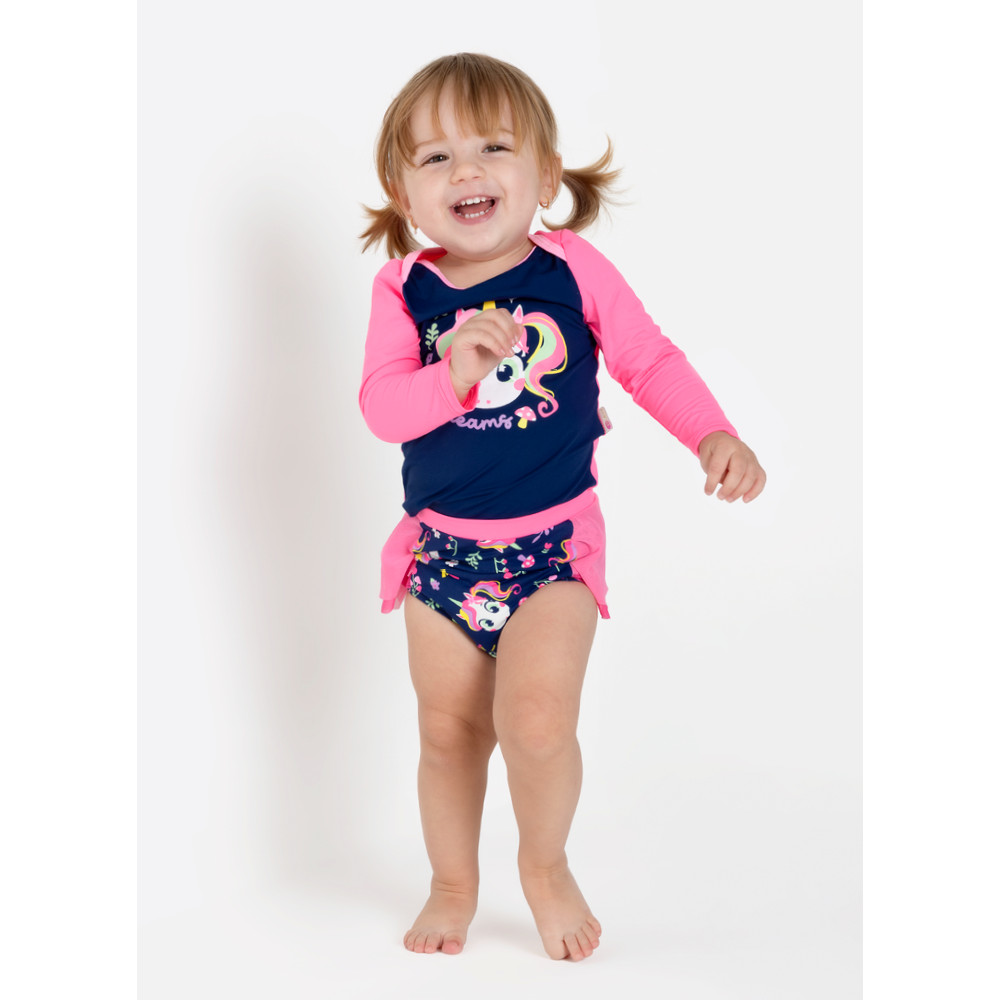 Conjunto Camiseta e Calcinha Bebê Menina Unicórnio Encantado – Puket