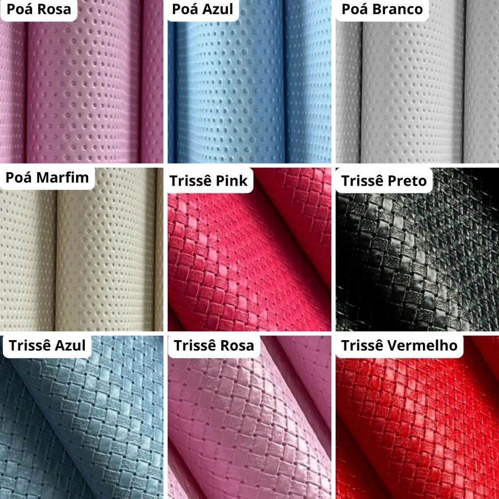 Tecido Courino Sintético PVC Para Personalizados de Luxo e Artesanato 50x70cm – Vários Modelos