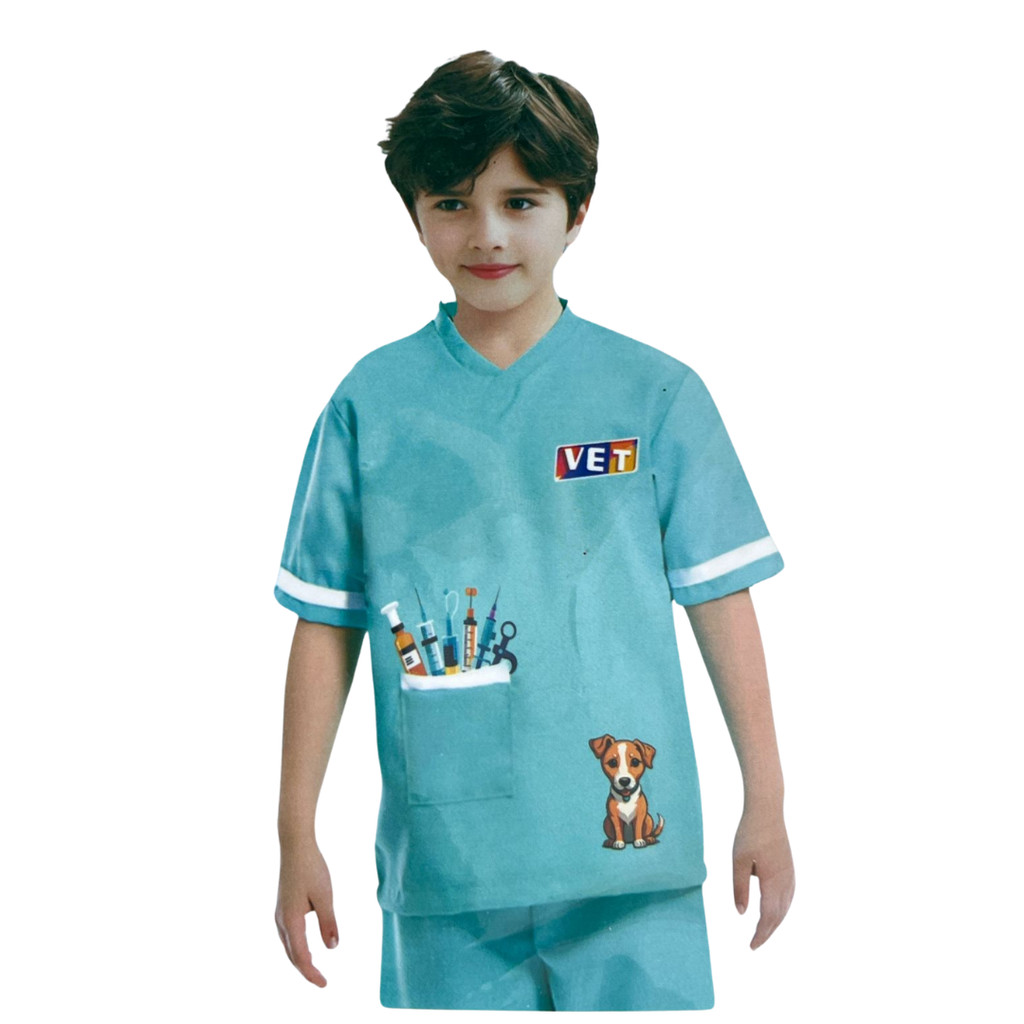 Fantasia Infantil  Veterinario Cosplay Fantasia Infantil Brinquedo dia das Crianças