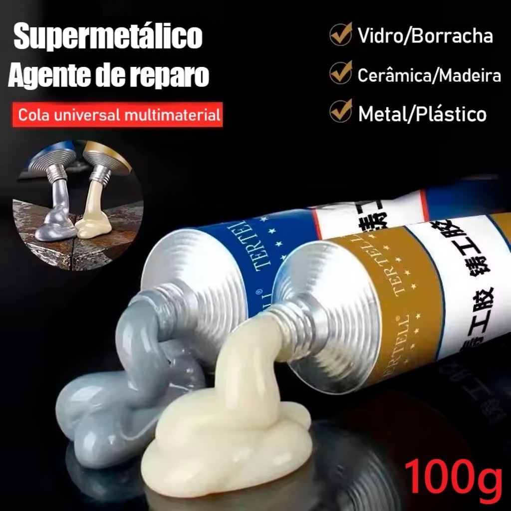 Cola Solda Reparo Industrial Resistente A Frio Alta Temperatura Pasta Soldagem Líquida Metal Ferro P
