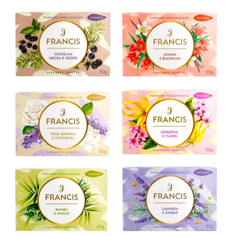 Kit 6 Sabonetes Vegetal Francis 90g – Divers