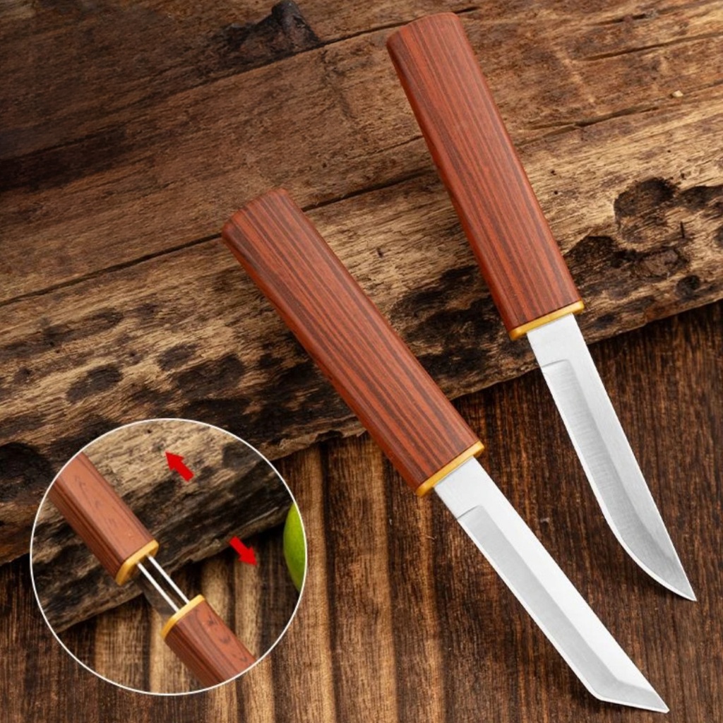 Canivete Conjunto de 2 Portatil Saque Rápido Afiado Pesca Cozinha Faca de Frutas