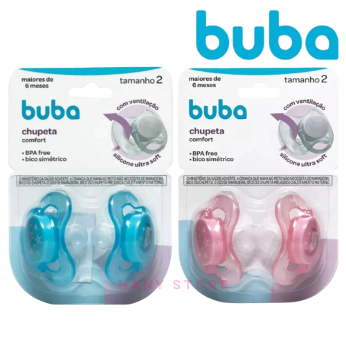 Kit Chupeta Buba 2 Unidades Confort Ultra Chupeta 