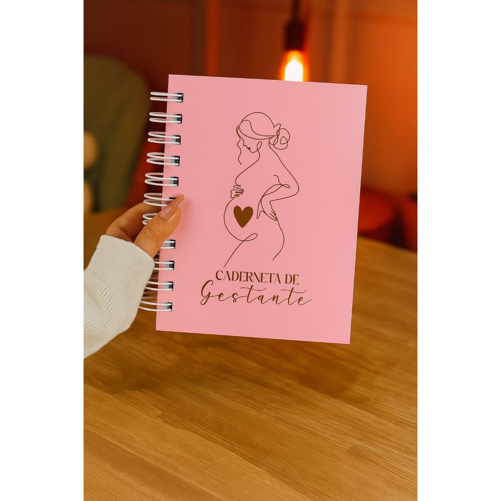 Caderneta da Gestante Personalizada | Modelo Clean e Minimalista