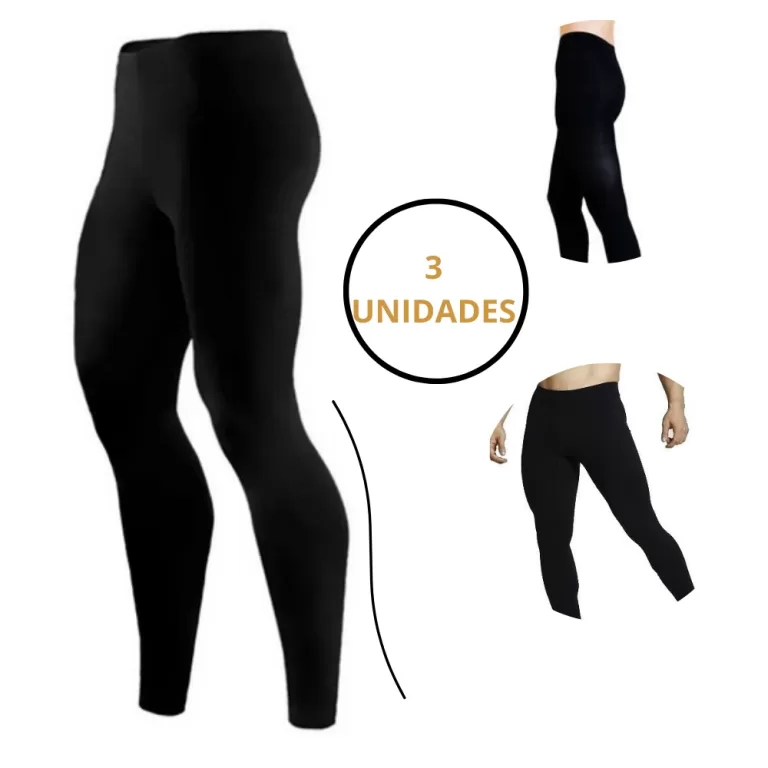 Kit 3 Meia Calça Masculina Peluciada Segunda Pele