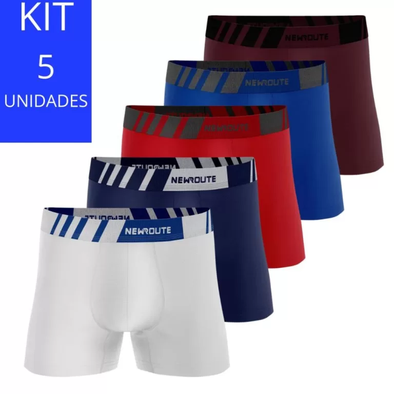 Kit 5 Cueca Boxer Masculino Box Adulto Microfibra 