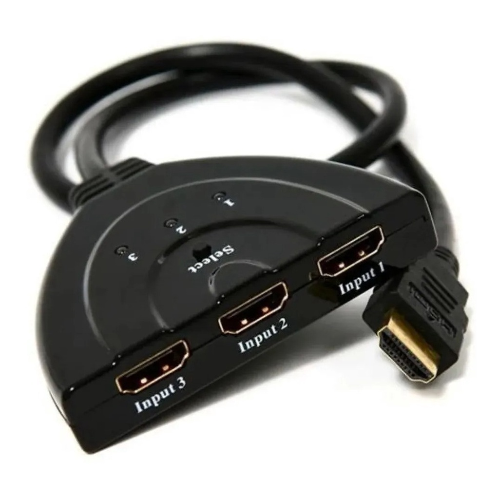 Hub Switch Hdmi 3×1 Extesor 3 Portas 4k 1080p Chaveador Note