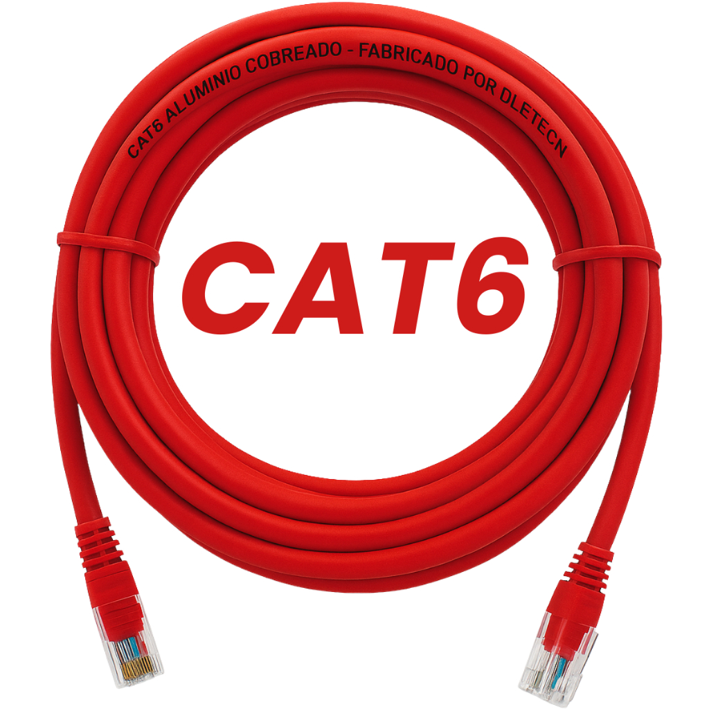 Cabo de Rede CAT6 Conector BLINDADO Alta velocidade – 5M-10M-15M-20M-30M (Interno/Externo)