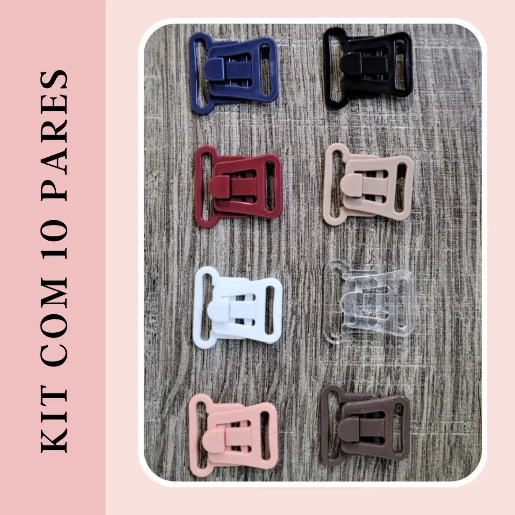 kit 10 pares Fecho Para Alça  de Sutiãs de Amamentação (PAR) – Sutiã, Camiseta, Camisola e Etc