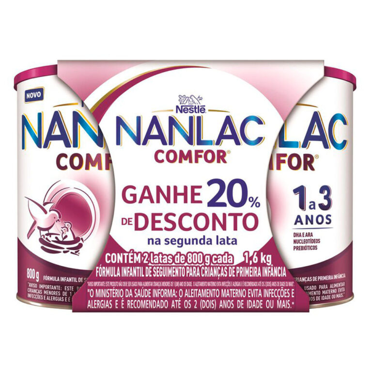 Fórmula Infantil NANLAC Comfor 2 Latas 800g cada 