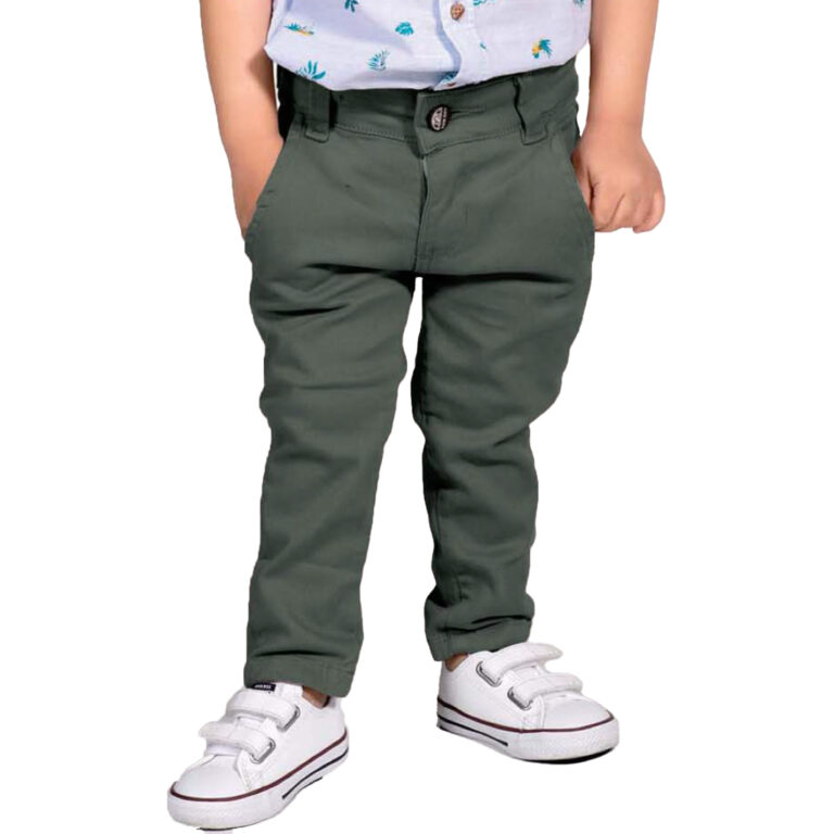 Calça Social Sarja Bege Infantil Menino Tam 1 Ao 