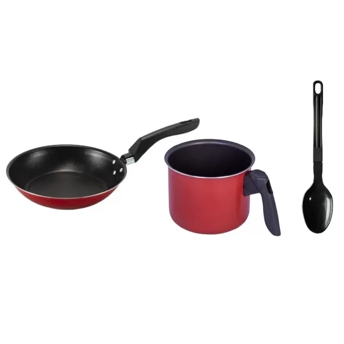 Kit frigideira e canecão fervedor leiteira antiad