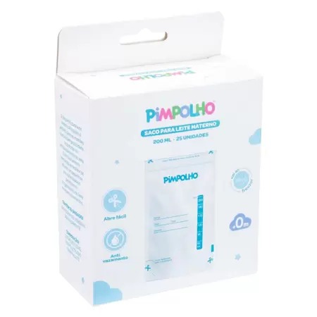 Saco Para Leite Materno Pimpolho 25 Unidades armaz