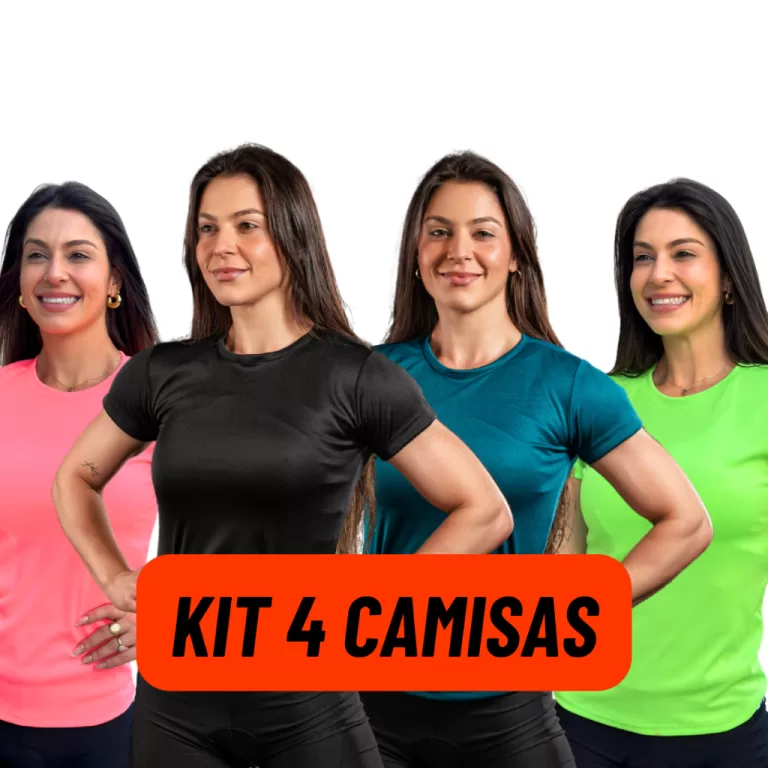 Kit 4 Camisas Camiseta Feminina Proteção Solar  