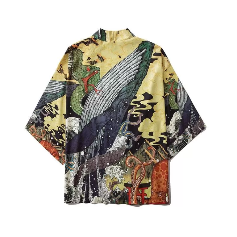 Kimono Japonês Masculino Estilo Streetwear Anime 