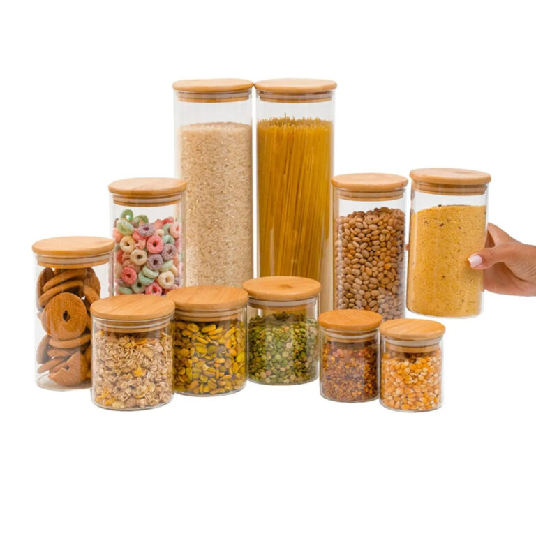 Kit Conjunto de Potes Herméticos De Vidro Com Tam