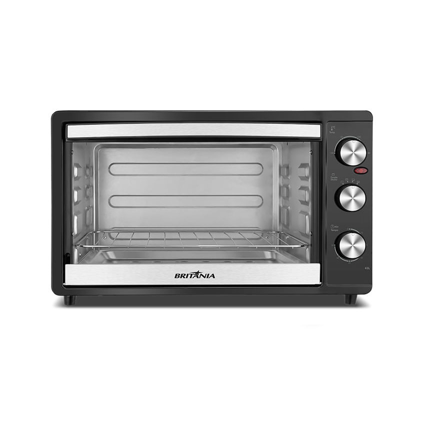Forno Elétrico Britânia 43L Preto Dupla Resistência BFE43