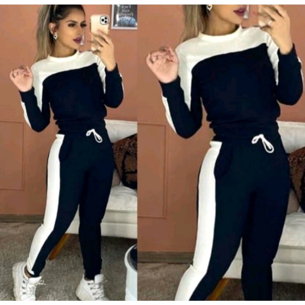 Conjunto Crepe Feminino Com Bolso Moda Feminina Blogueira