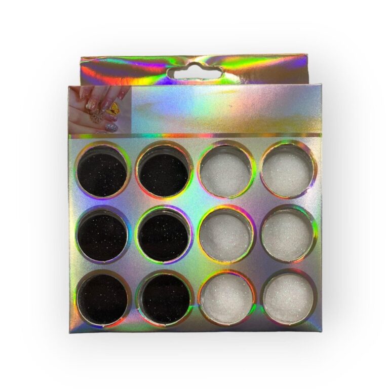 Glitter Com 12 unidades cores Preto e Branco