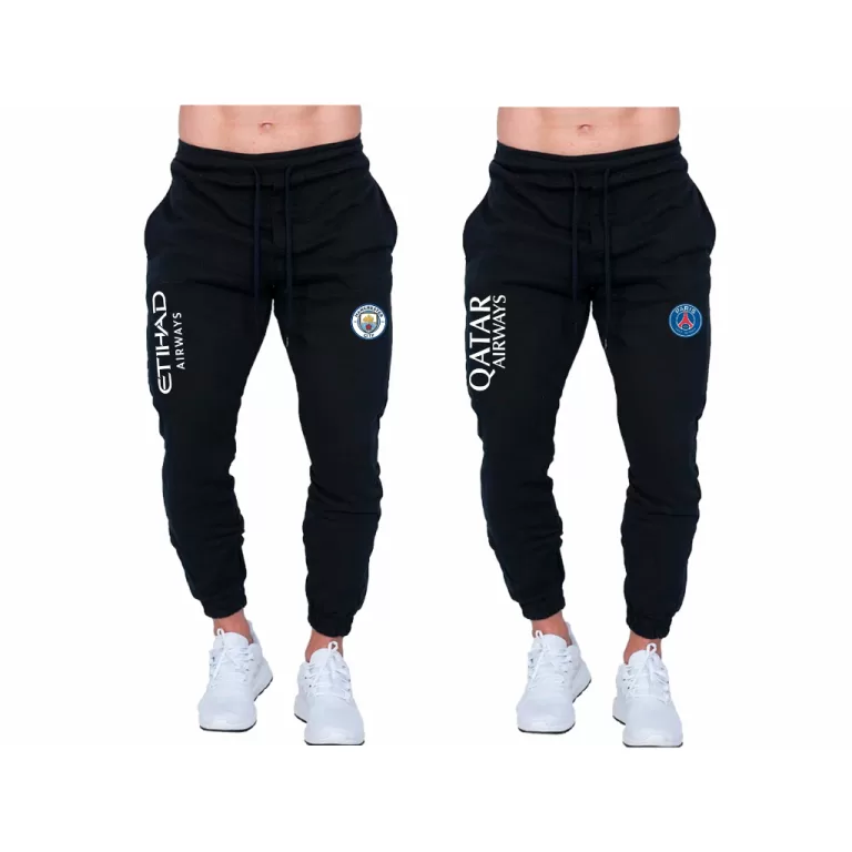 Kit 02 Calça Moletom Swag Esporte Times Europeus 