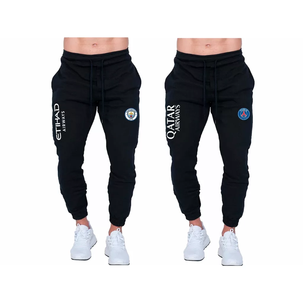 Kit 02 Calça Moletom Swag Esporte Times Europeus Promoção