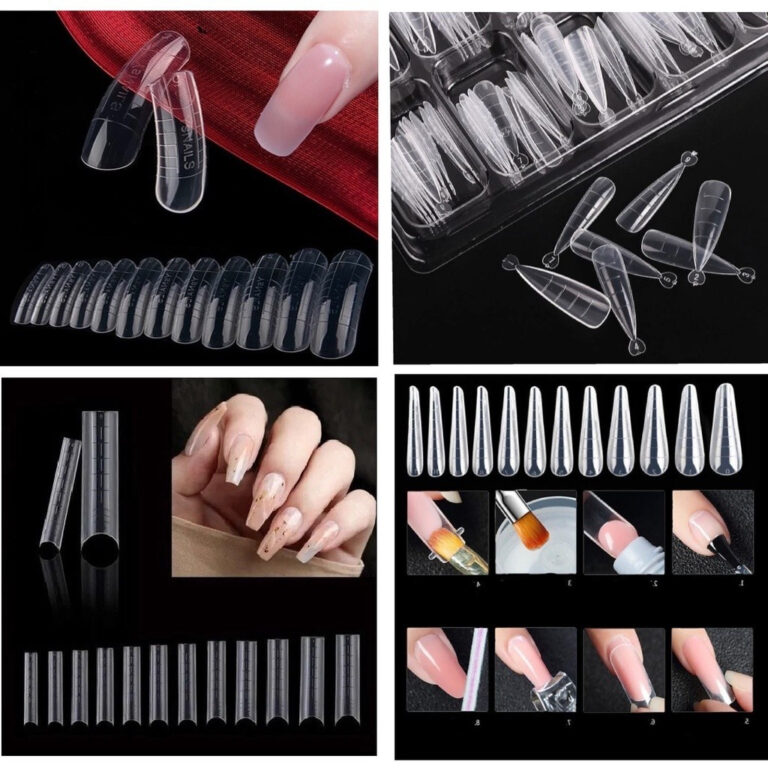 Kit 100 Moldes F1 Transparente Pra Unhas Reutiliz