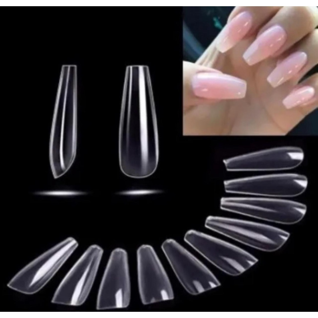 Unha Postiça Bailarina 100 Unidades Manicure Alongamento 10151A