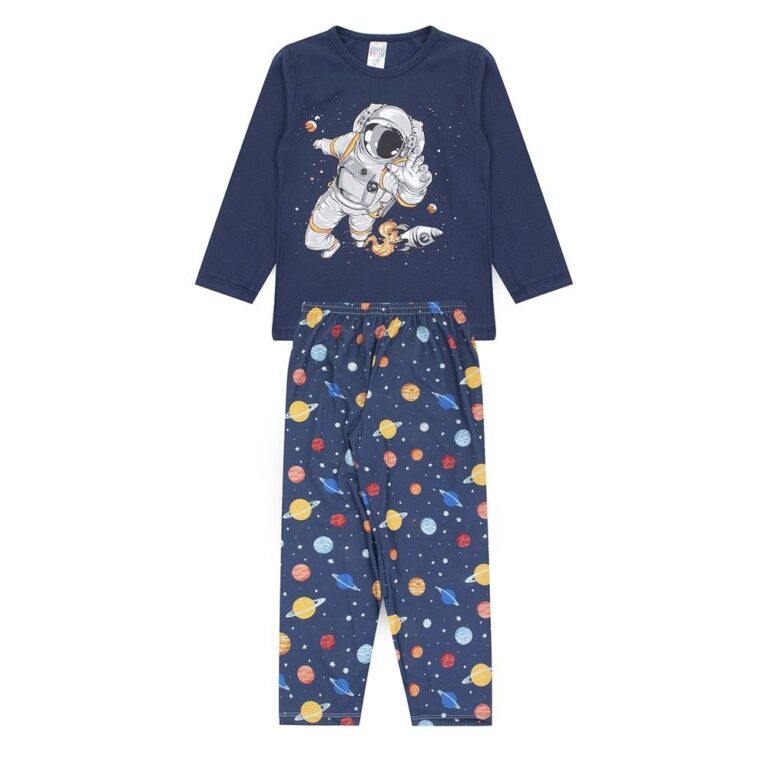 Pijama Infantil Masculino Inverno Astronauta ̵