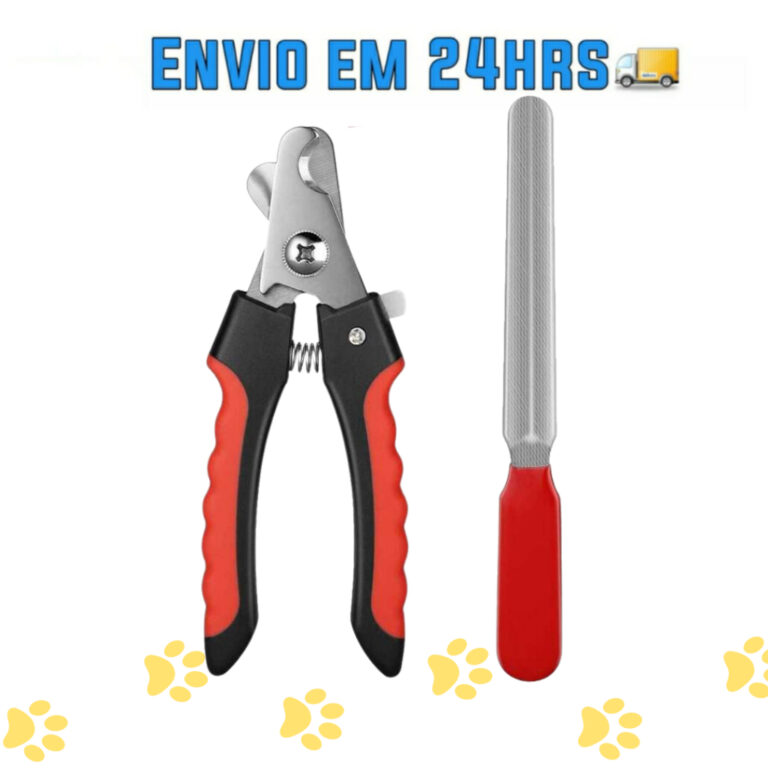 Kit Alicate Pet Tesoura Corte De Unhas Caes Gatos 
