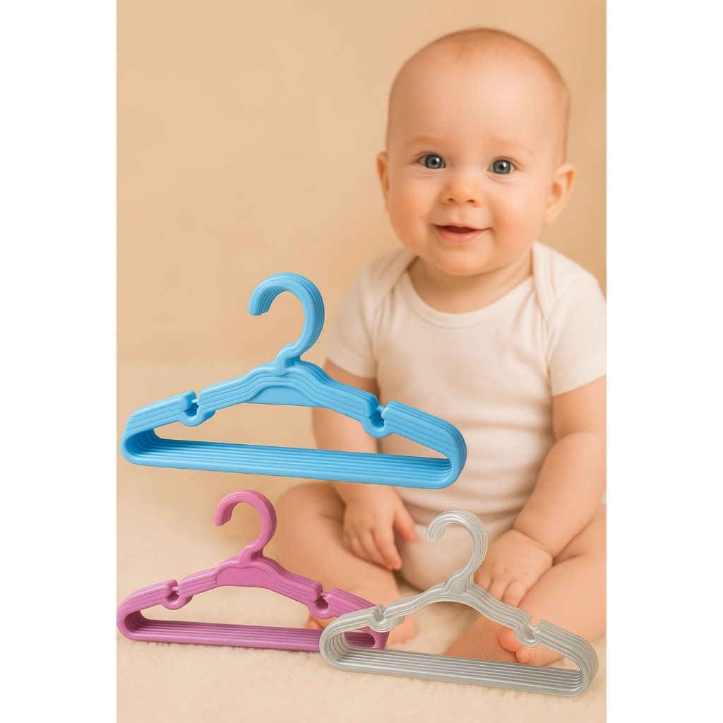 Kit 50 Cabides Infantil Bebê Reforçado | Cores Sortidas