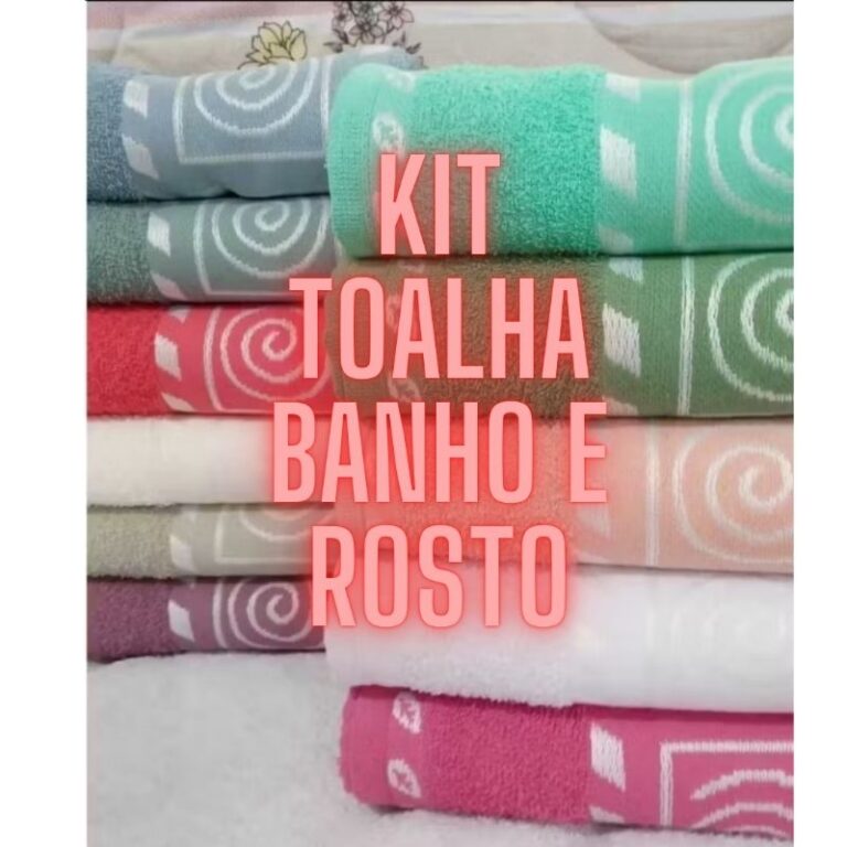 Kit Toalha Banhão + Toalha de rosto Felpuda Macia
