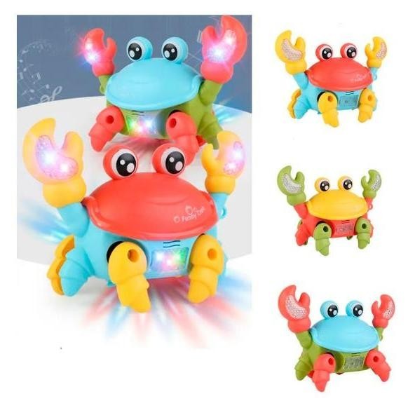 Brinquedo Caranguejo Fujão Musical Som Luz E Movi