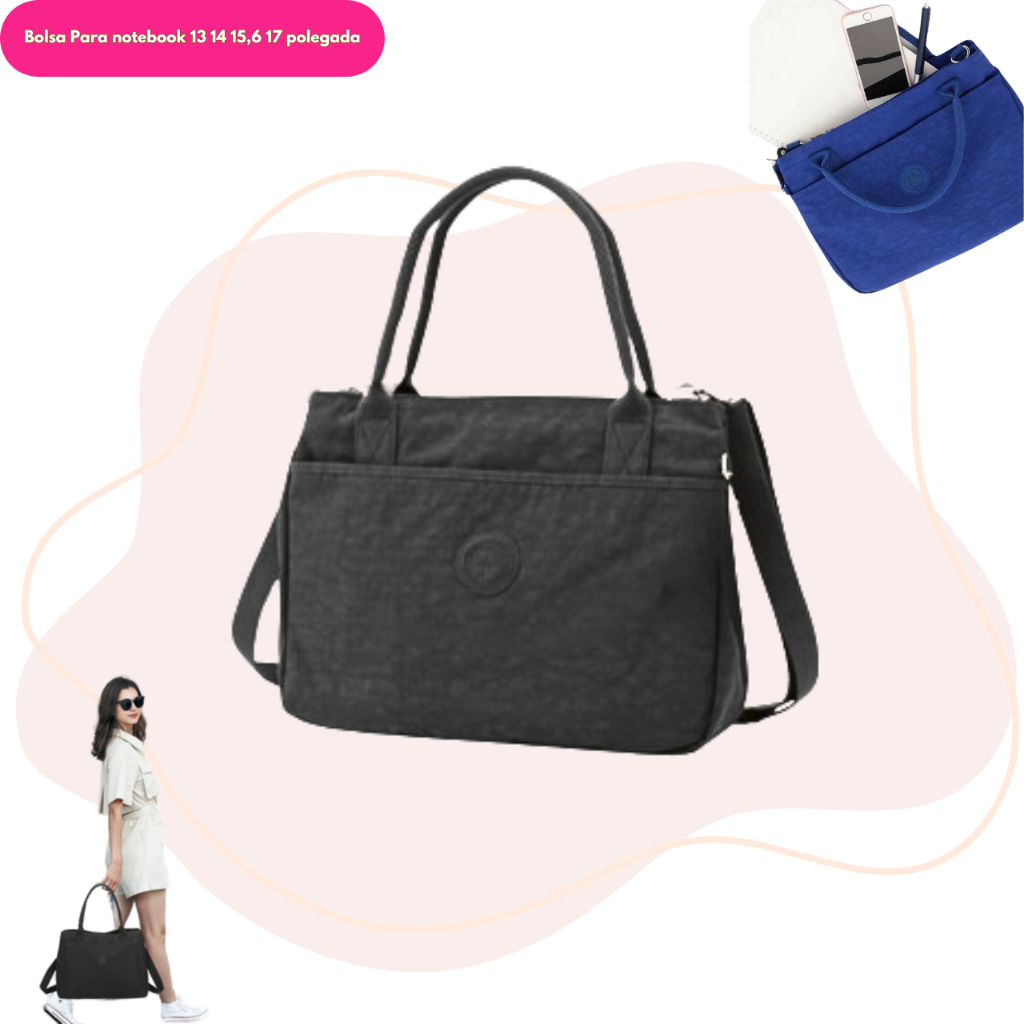 Bolsa Para notebook  Impermeável 13 14 15,6  17polegada  Alça De Ombro Transversal Feminina