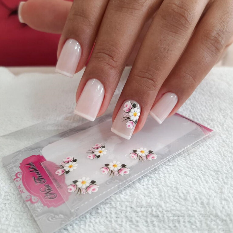 Kit 100 adesivos de unhas 3D para decoração de u