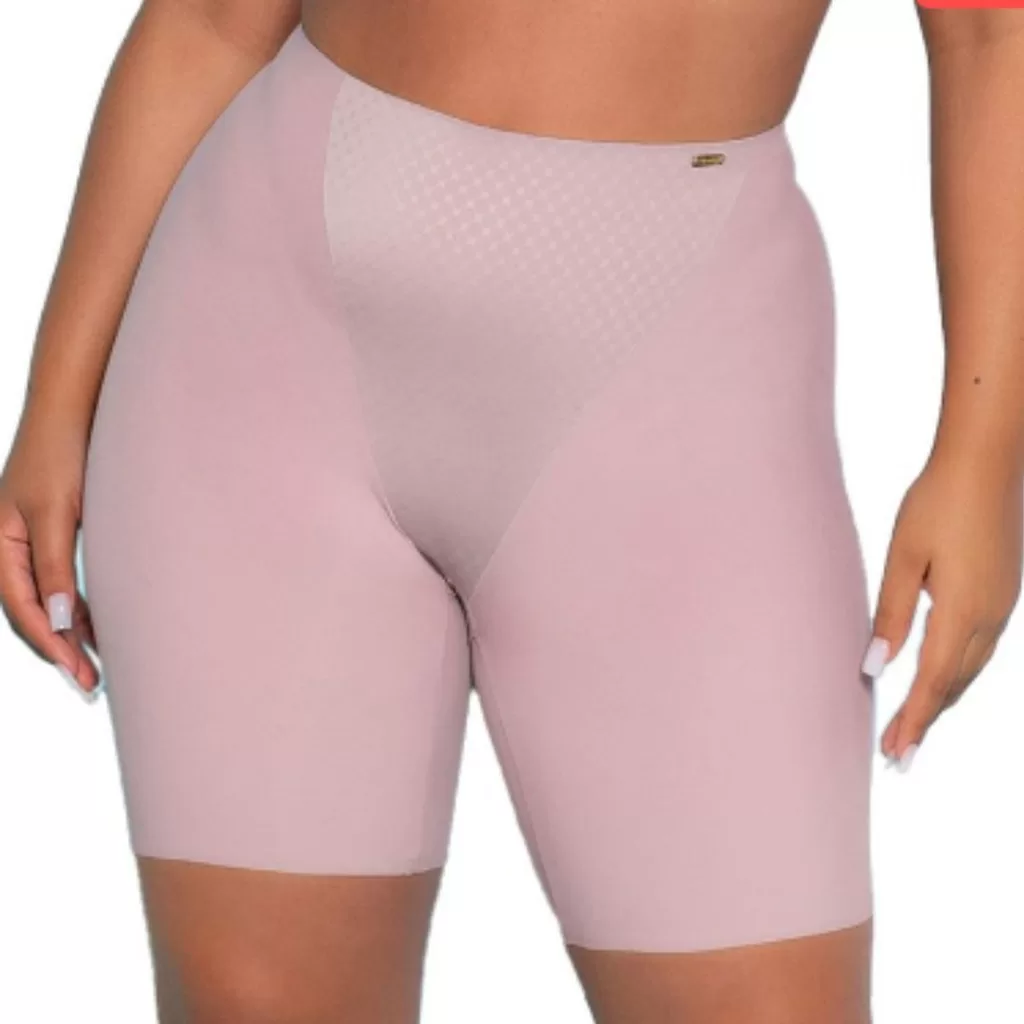 Bermuda Feminina Dilady Plus Size Zero Barriga Corte a Laser Macia Poliamida