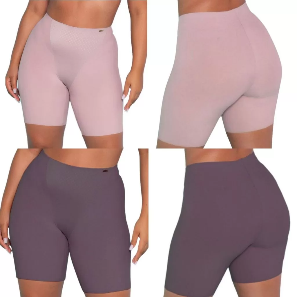Bermuda Feminina Dilady Plus Size Corte a Laser Zero Macia Poliamida Barriga