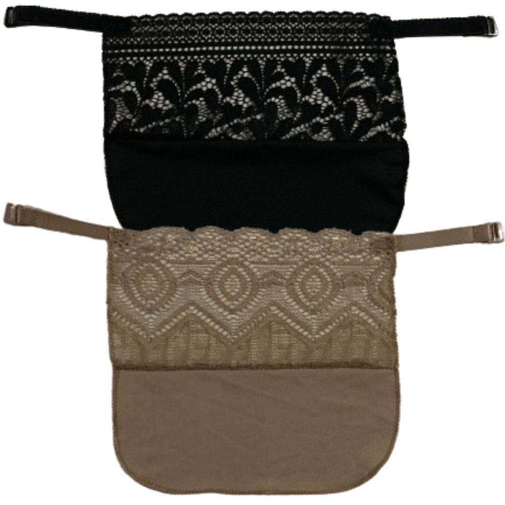 Kit 2 Tapa Decote Para Roupas E Sutiã Feminino Renda Disfarça Decote Cobre Colo Acessório Para Roupa