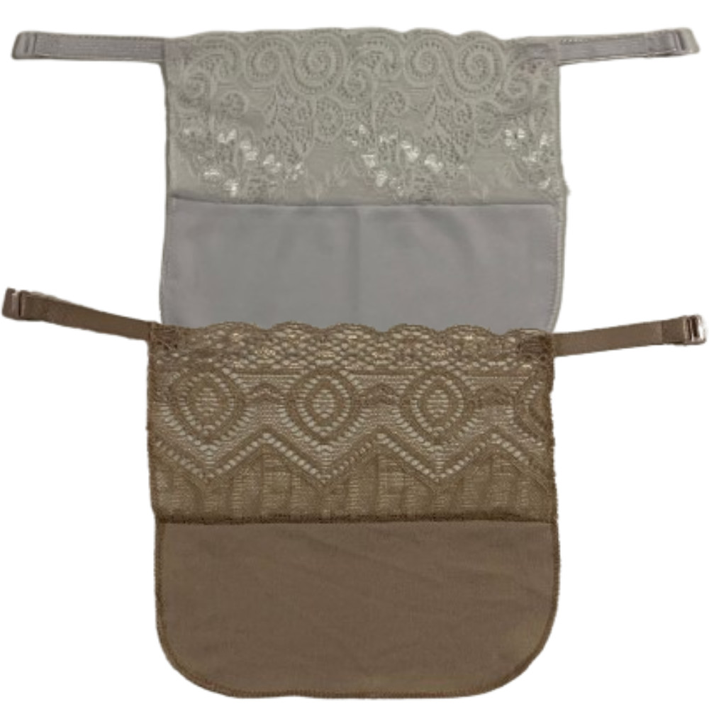 Kit 2 Disfarça Decote Cobre Colo De Renda Tapa Decote Para Roupa E Sutiã Acessórios Moda Evangélica