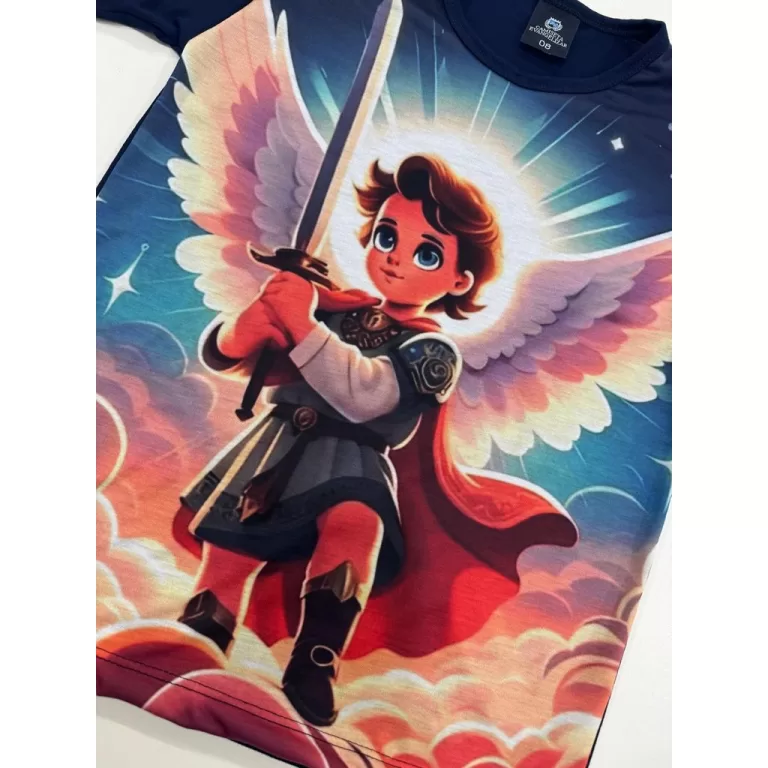 Camiseta infantil Religiosa Católica São Miguel 