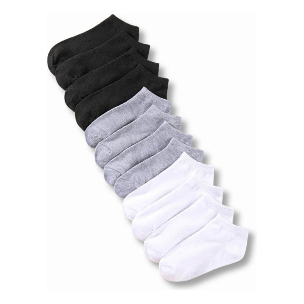 Kit 12 Pares De Meia Infantil Juvenil Cano Curto Soquete