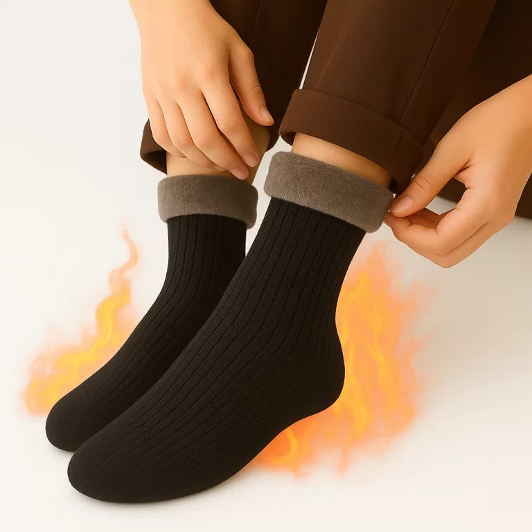 Kit 6 Meia Térmica Frio Inverno Quentinha Forrada