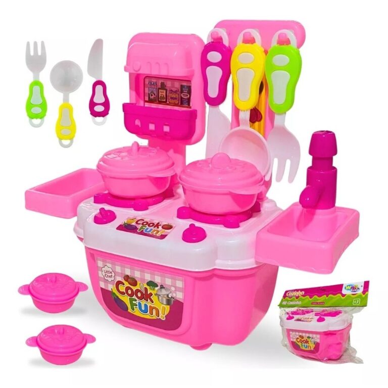 Kit Cozinha Infantil Na Maleta Com 14 Peças