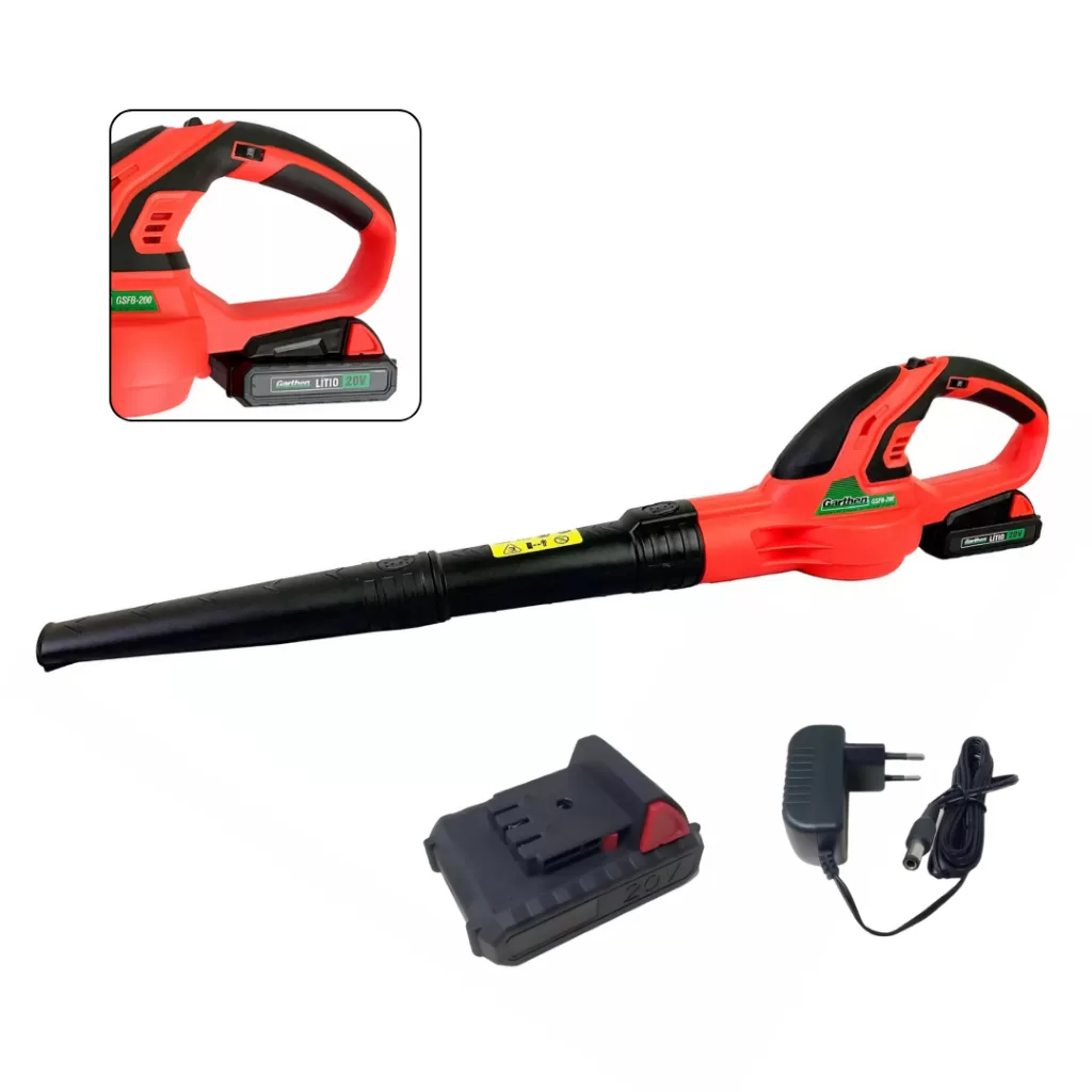 Soprador de Folhas Bateria 20V 2Ah e Carregador Bivolt Garthen GSFB-200