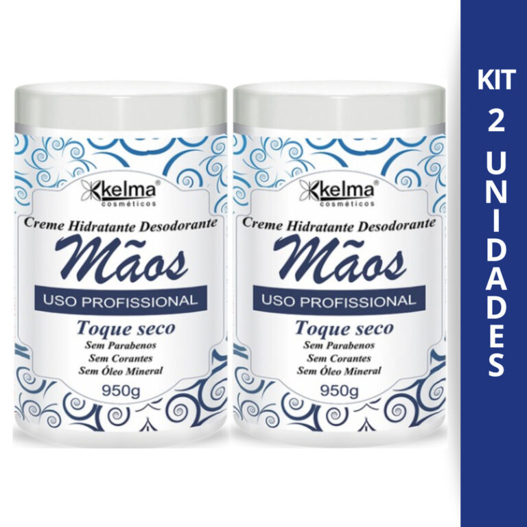 KIT COM 2 KELMA CREME HIDRATANTE DESODORANTE MÃOS