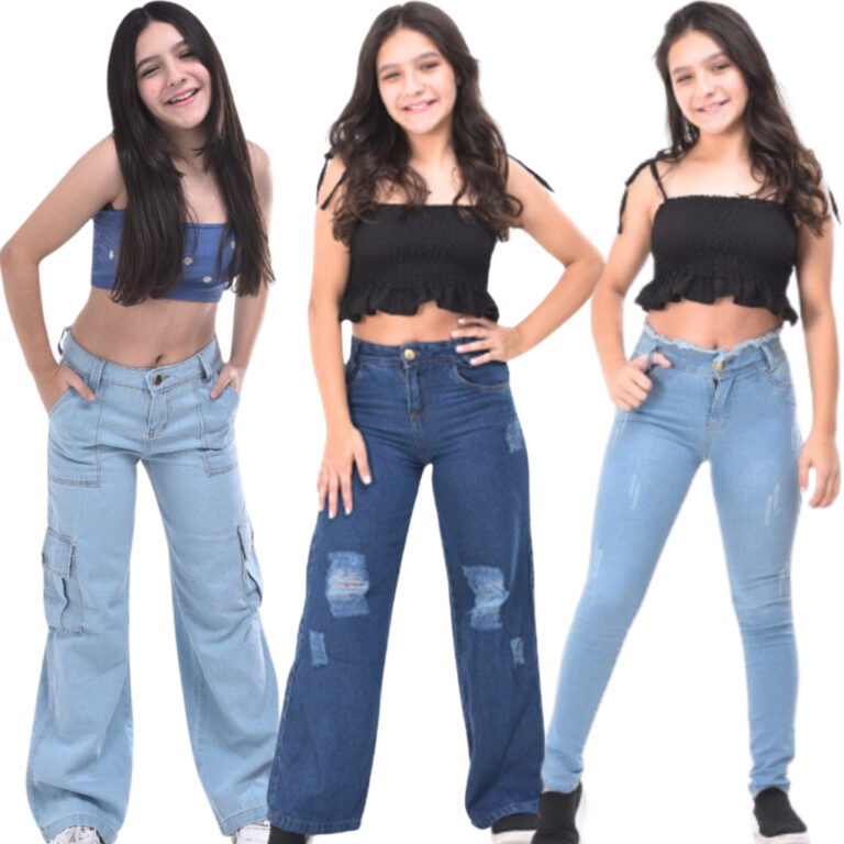 Calça jeans feminina  infantil juvenil 10 ao 16 p