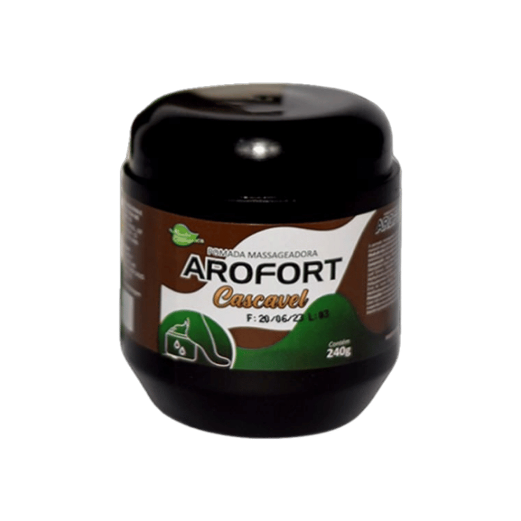 Pomada Massageadora Arofort Cascavel 240g – Alívio e Bem-Estar Muscular – Aroeira Cosmética
