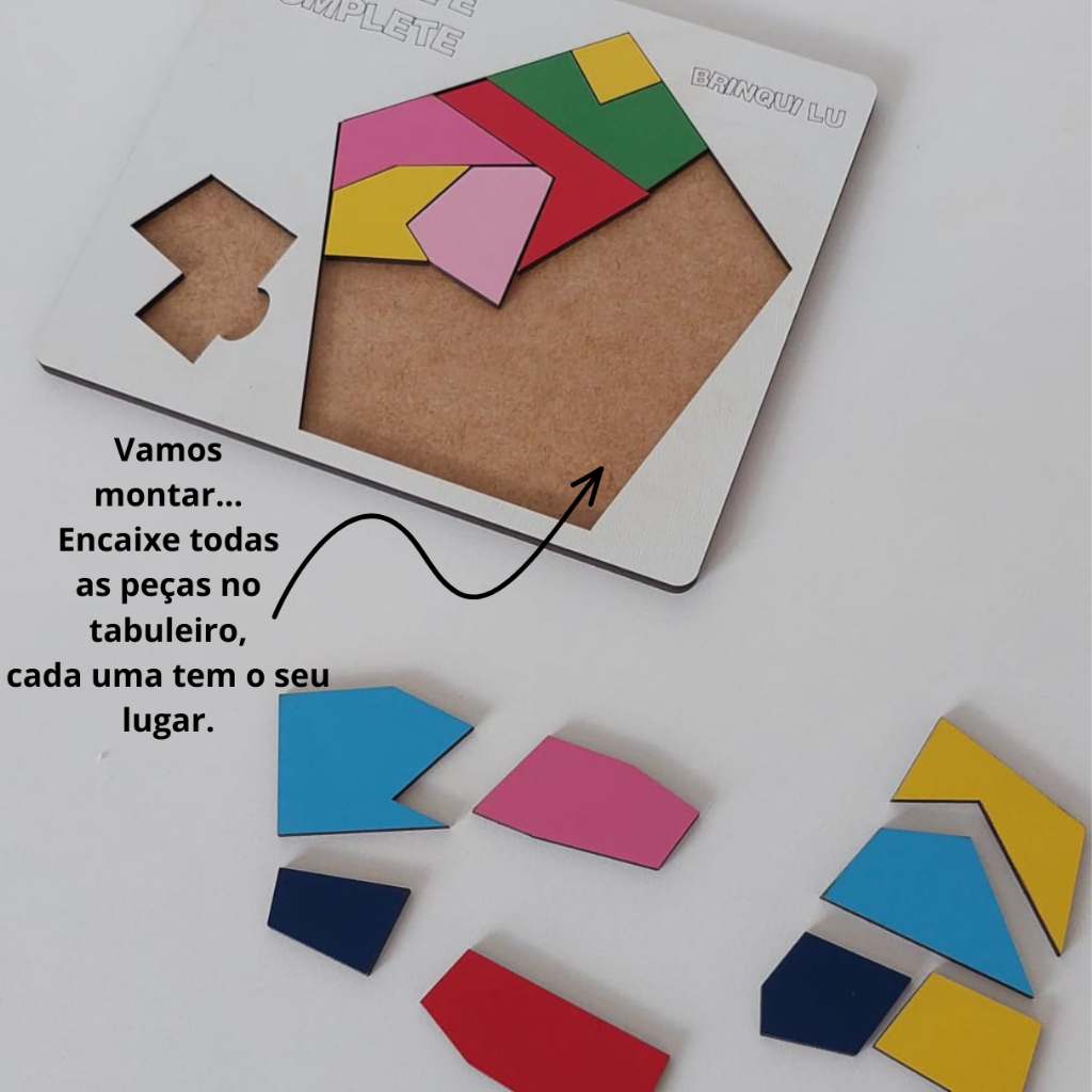 Tabuleiro de Encaixe E Complete Brinqui Lu – MDF Educativo 02