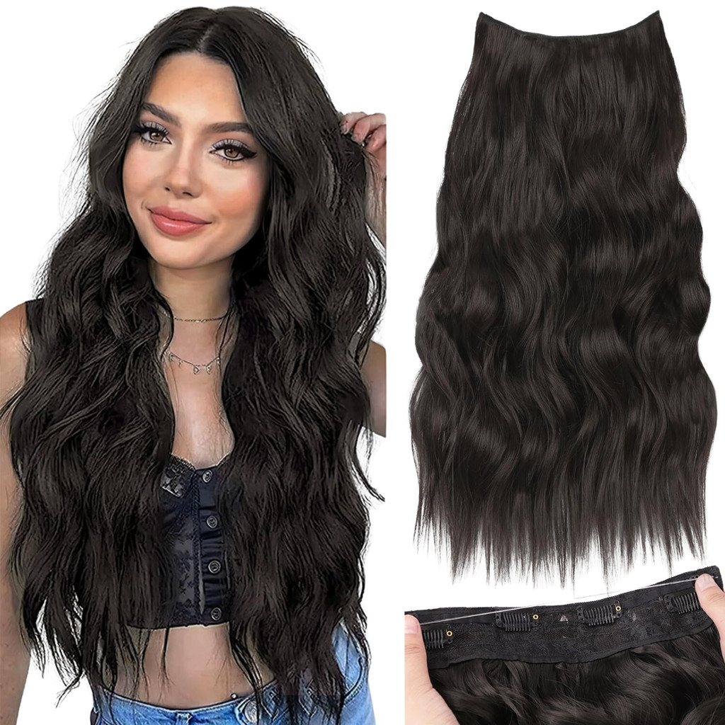 Cabelo Ondulado Bio Humano Fio Invisível Tic Tac 65cm 140gr